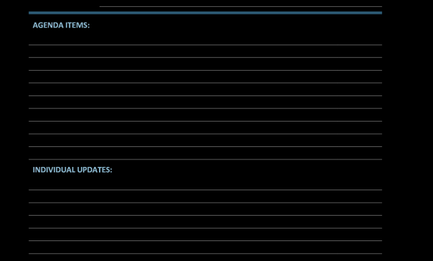 Weekly Team Meeting Templates At Allbusinesstemplates within size 2550 X 3300