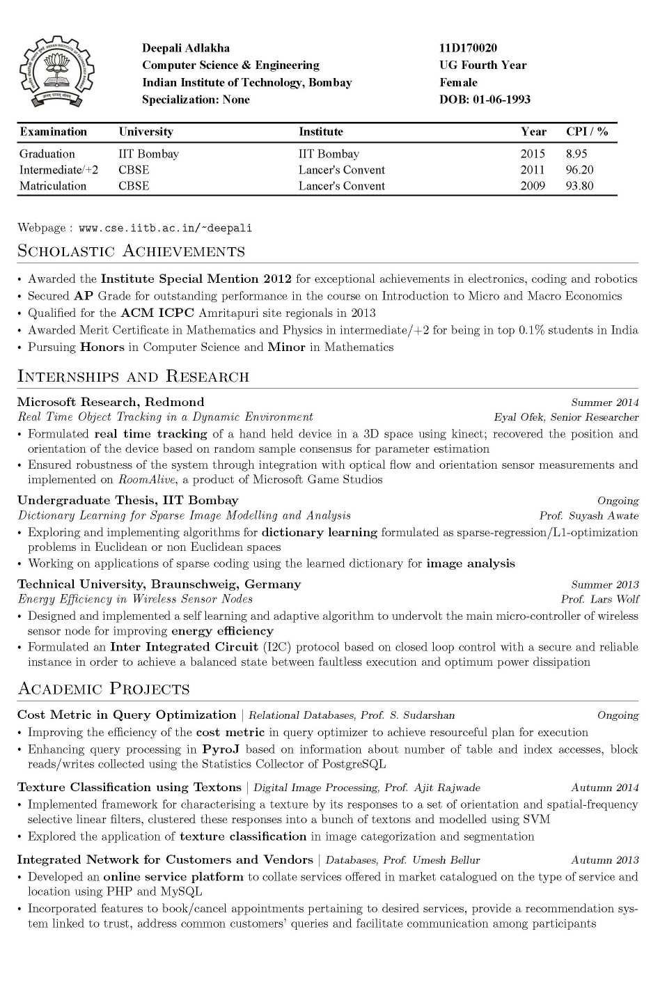 Well Design Iitb Resume Template Addictips with regard to dimensions 958 X 1410