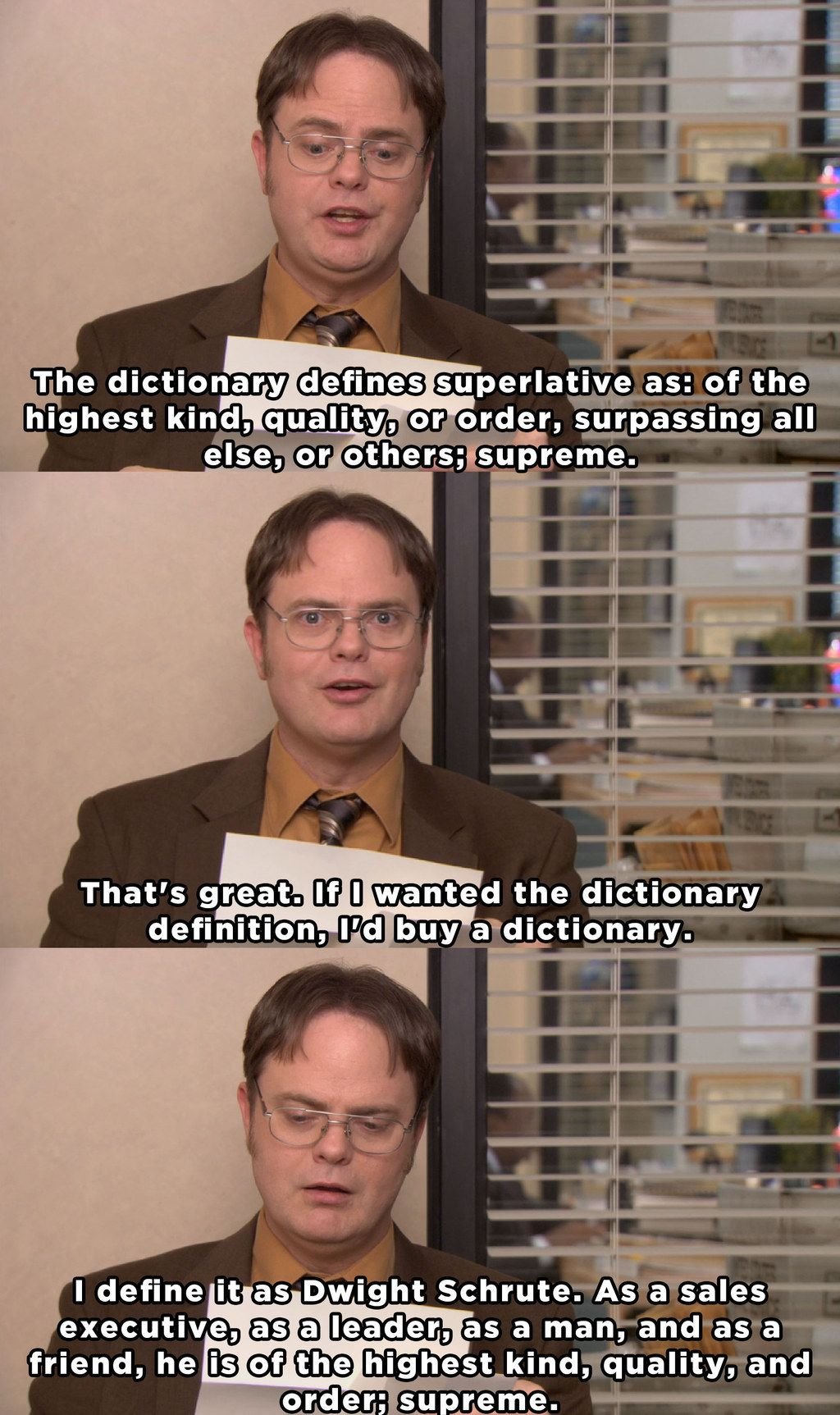 When Dwight Got Choked Up As He Read Michaels inside dimensions 1024 X 1725