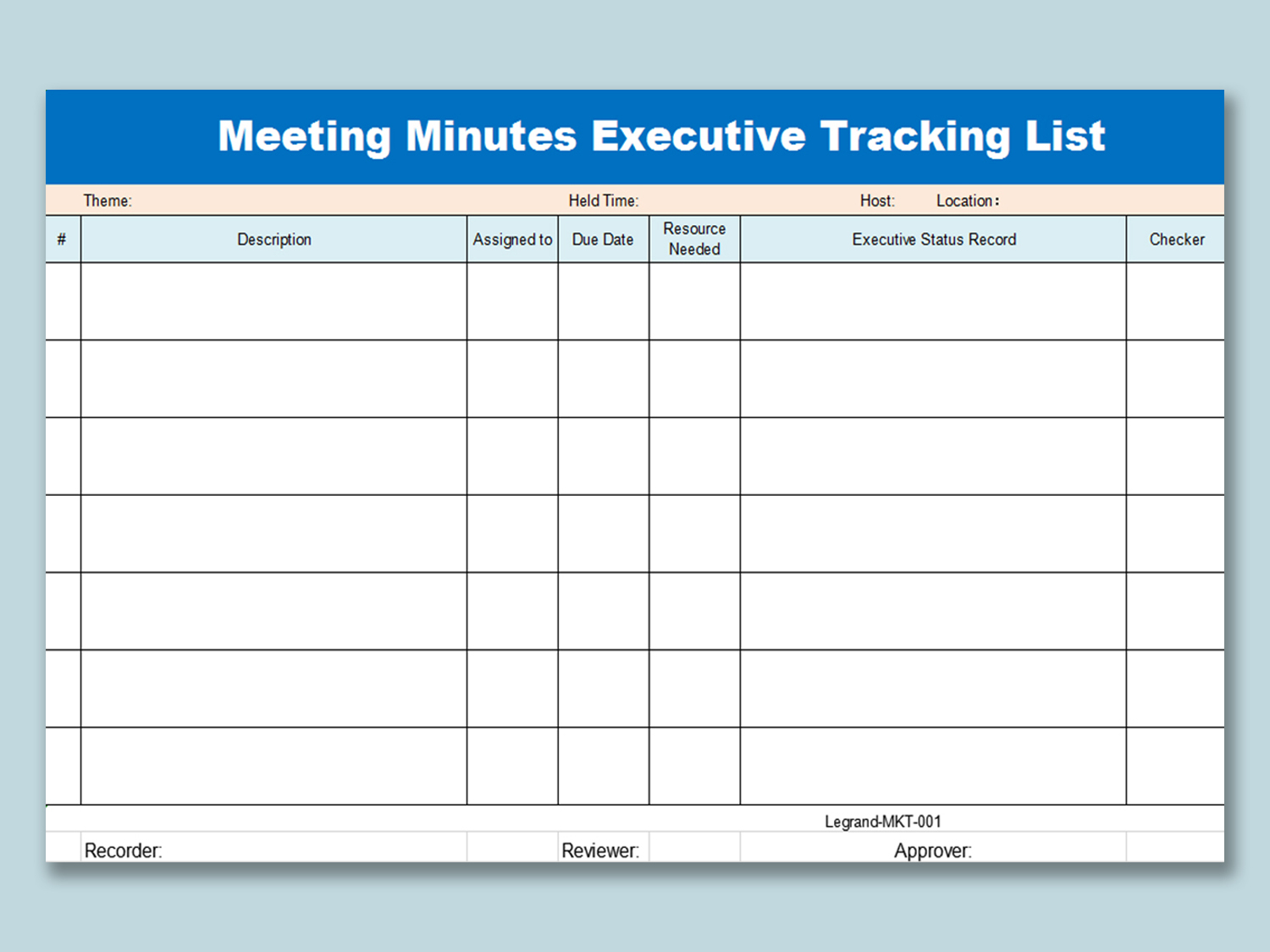 Excel Meeting Minutes Templates Free - Printable Templates