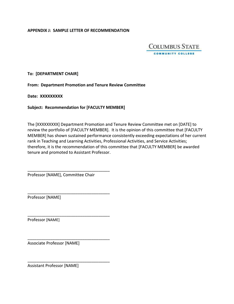 Writing A Letter Of Recommendation For A Professor Tenure regarding measurements 791 X 1024