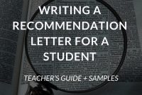 Writing A Recommendation Letter For A Student Teachers inside dimensions 1000 X 1000