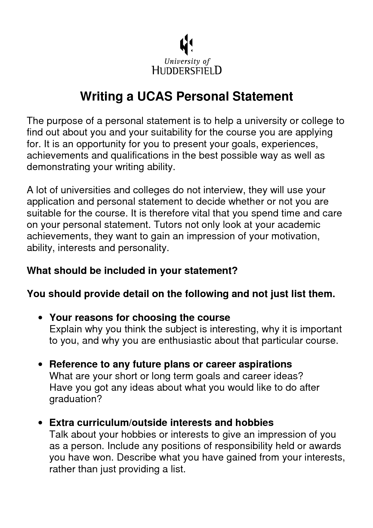 what to write in personal statement uk