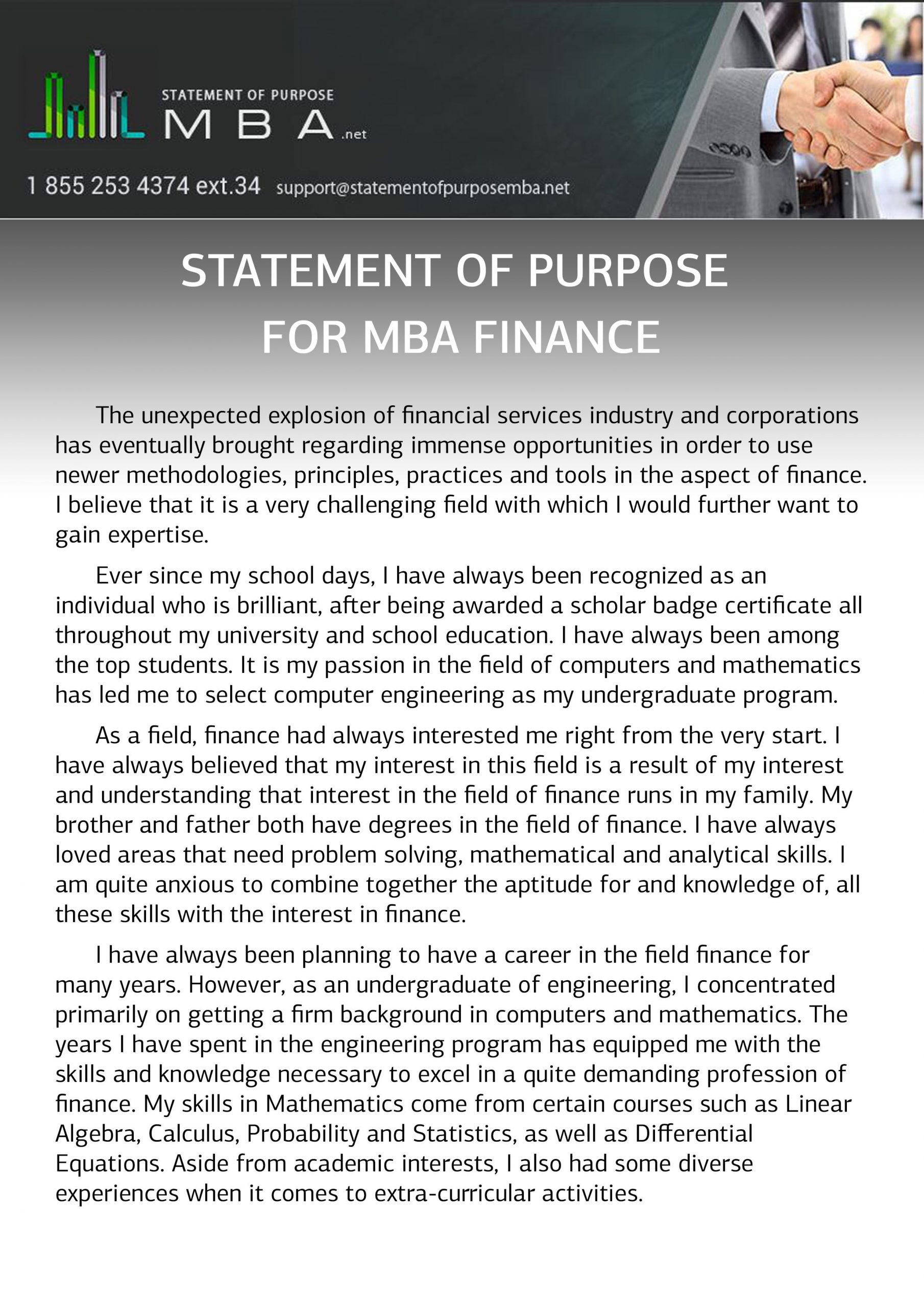 Writing Statement Of Purpose For Mba Finance Statement Of for proportions 2480 X 3508