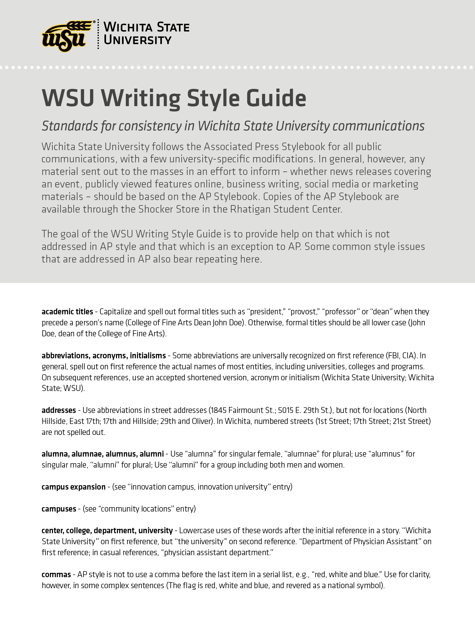 Writing Style Guide regarding sizing 1514 X 1968