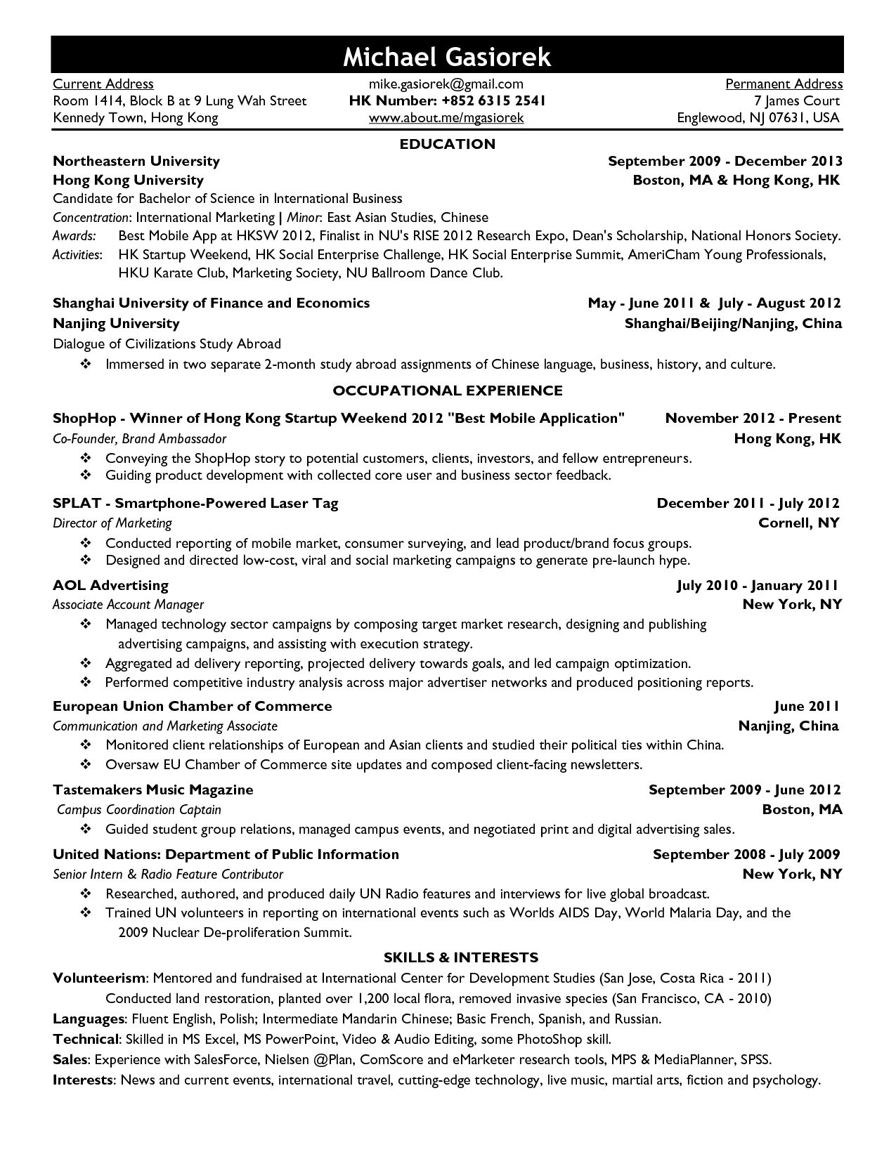 Young Professional Resume Template Debandje intended for size 1275 X 1650