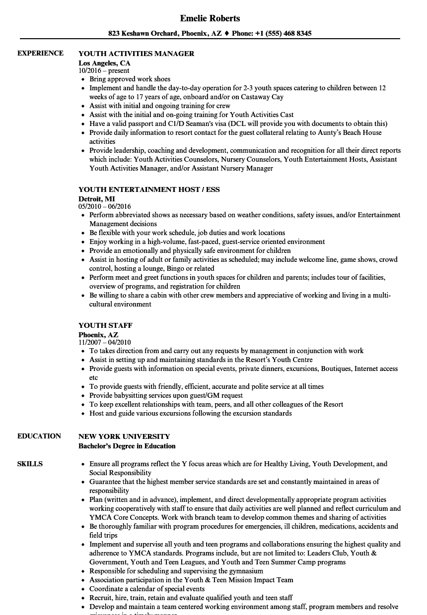 Youth Resume Samples Velvet Jobs in proportions 860 X 1240