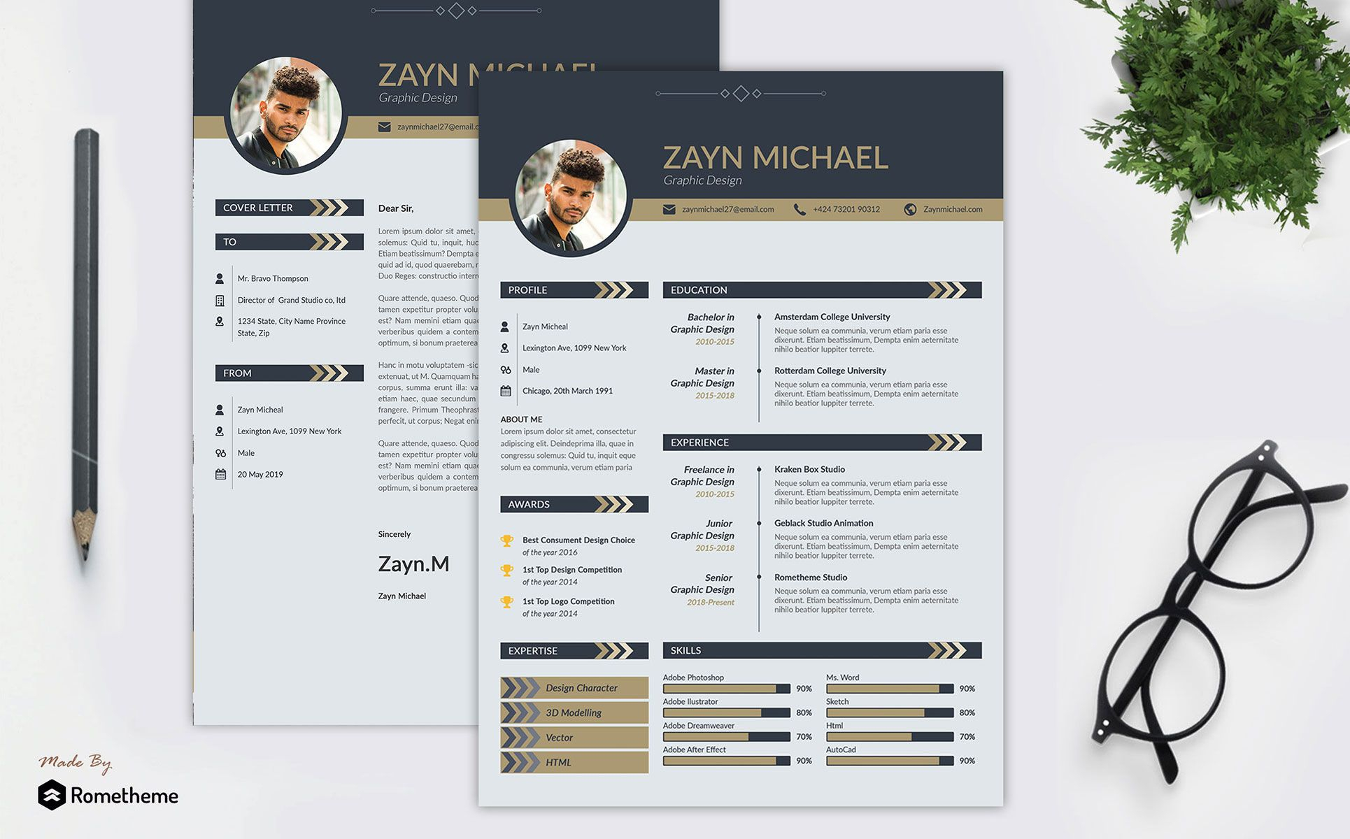 Zayn Michael Resume Template 83426 Cv Design Template with size 1930 X 1200