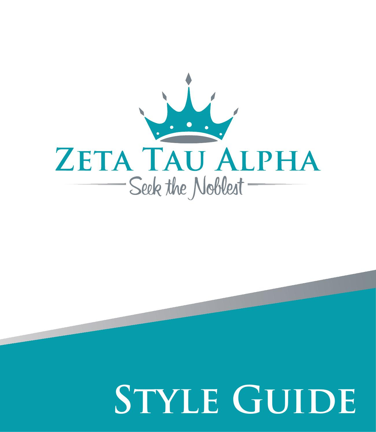 Zeta Tau Alpha Style Guide Haleigh Castino Issuu for proportions 1301 X 1492