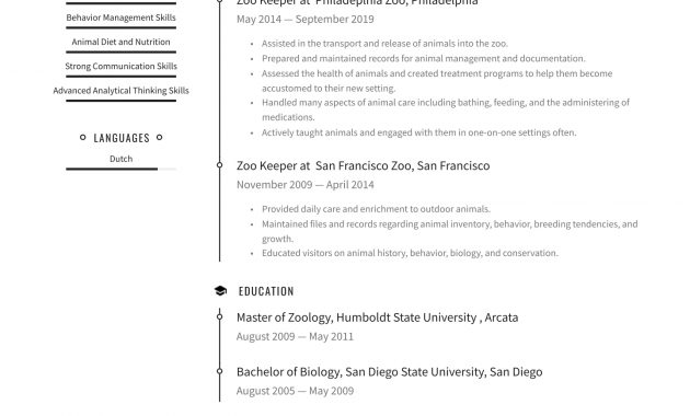 Zoo Keeper Resume Examples Writing Tips 2020 Free Guide regarding dimensions 1440 X 2036